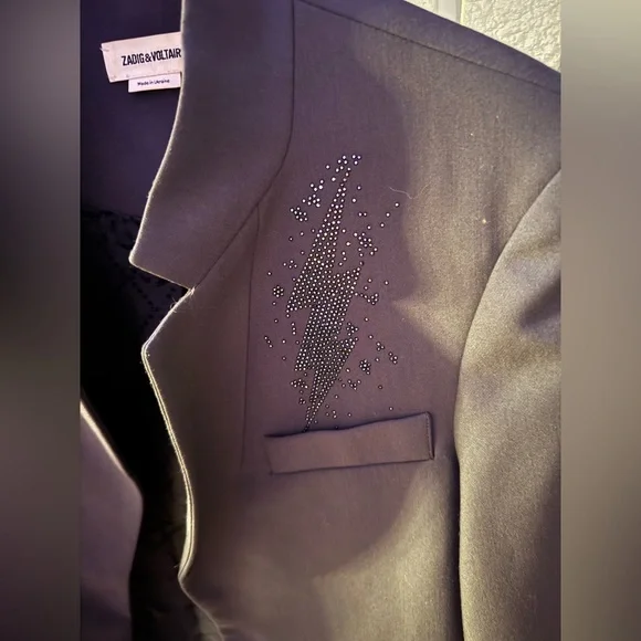 🌟ZADIG AND VOLTAIRE VERYS BIS ROCK BLAZER🖤 - Picture 5 of 11